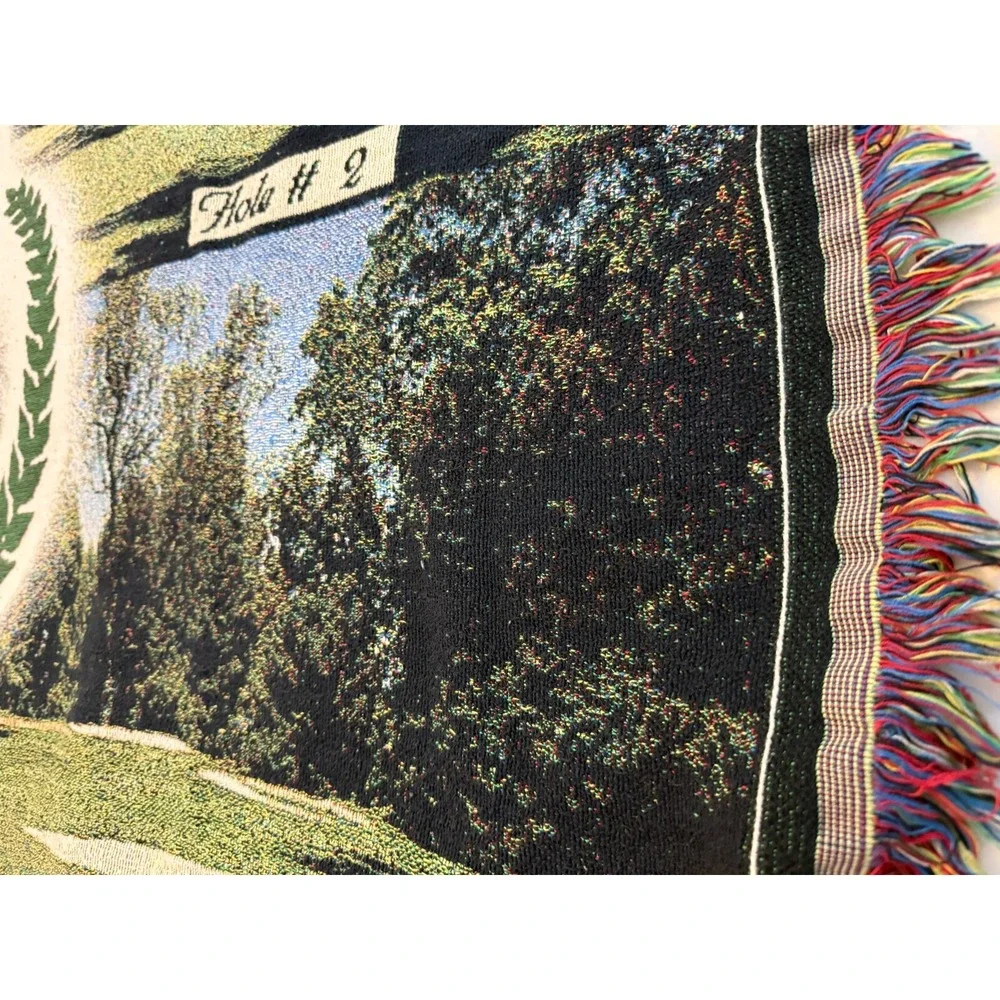 VTG Sunnyside Country Club Woven Golf Course Hole Throw Blanket 60